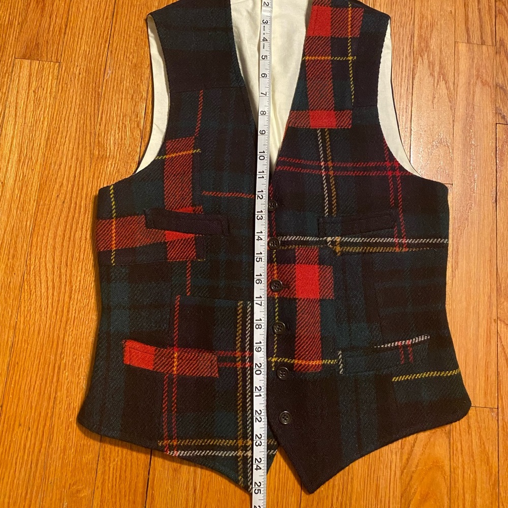 SOLD- Polo Ralph Lauren Tweed Patchwork Vest - Picture 7 of 7
